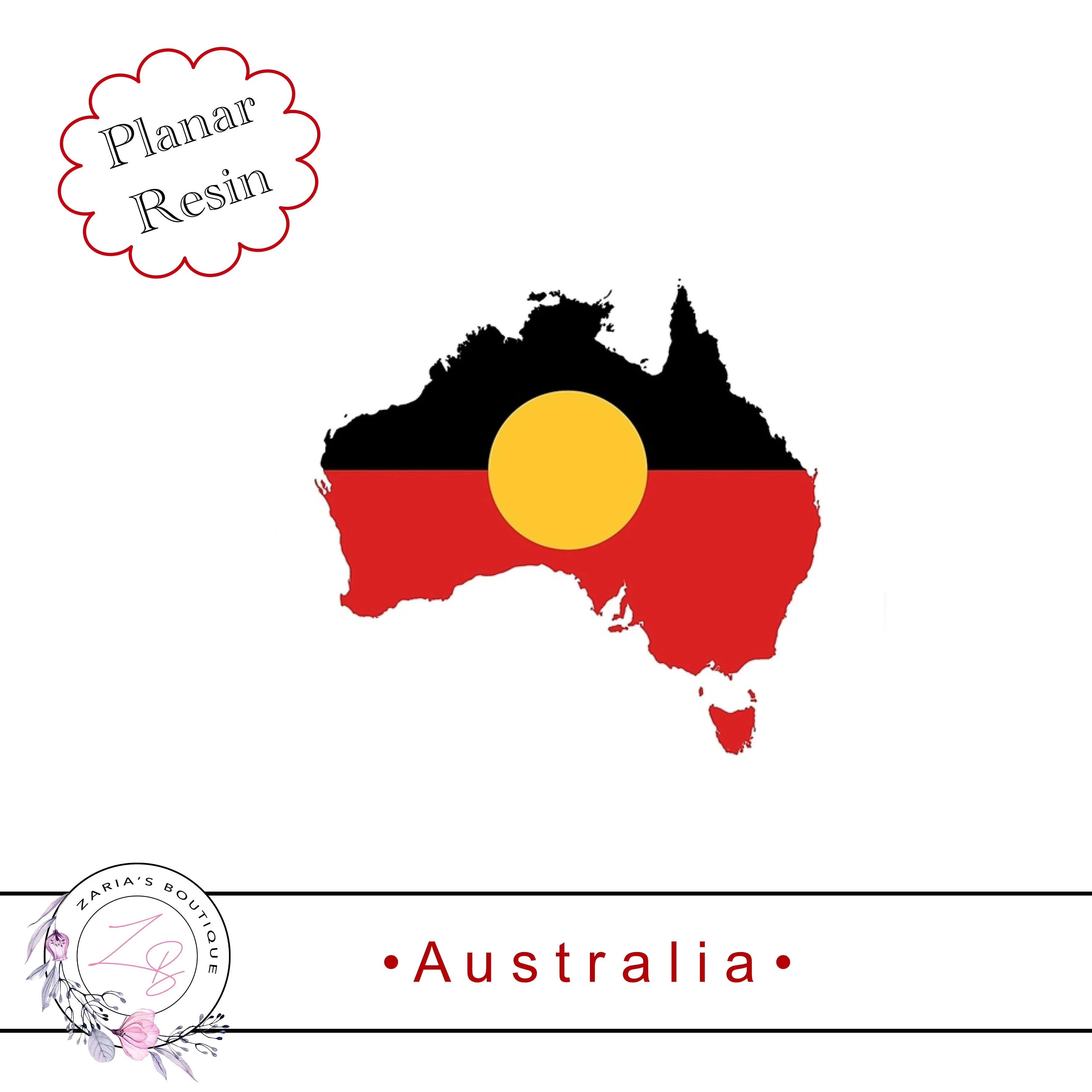 ⋅ Australia ⋅ Planar Flatback Resin Embellishment ⋅ First People ⋅ 2 Designs