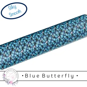 • Blue Butterfly • Smooth Vegan Faux Leather