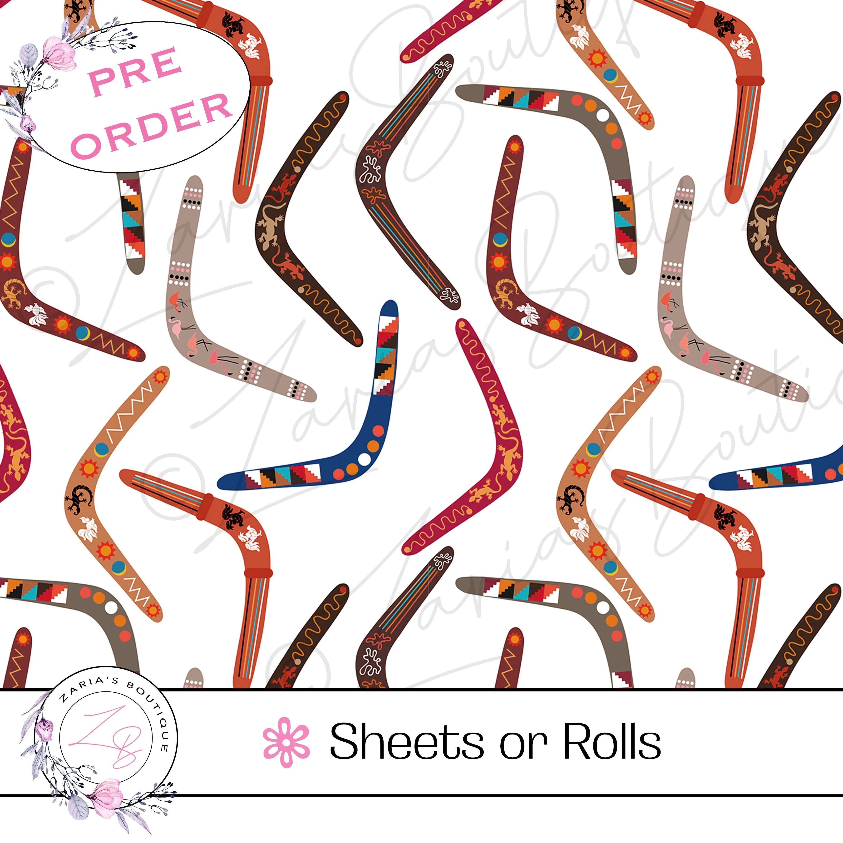 ⋅ Boomerangs & Dot Trails ⋅ Custom Luxe Vegan Faux Leather ⋅ Sheets Bundles or Rolls! ⋅
