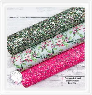 ⋅ Charlotte Floral Bundle ⋅ Premium Custom Floral Vegan Faux Leather & Glitter
