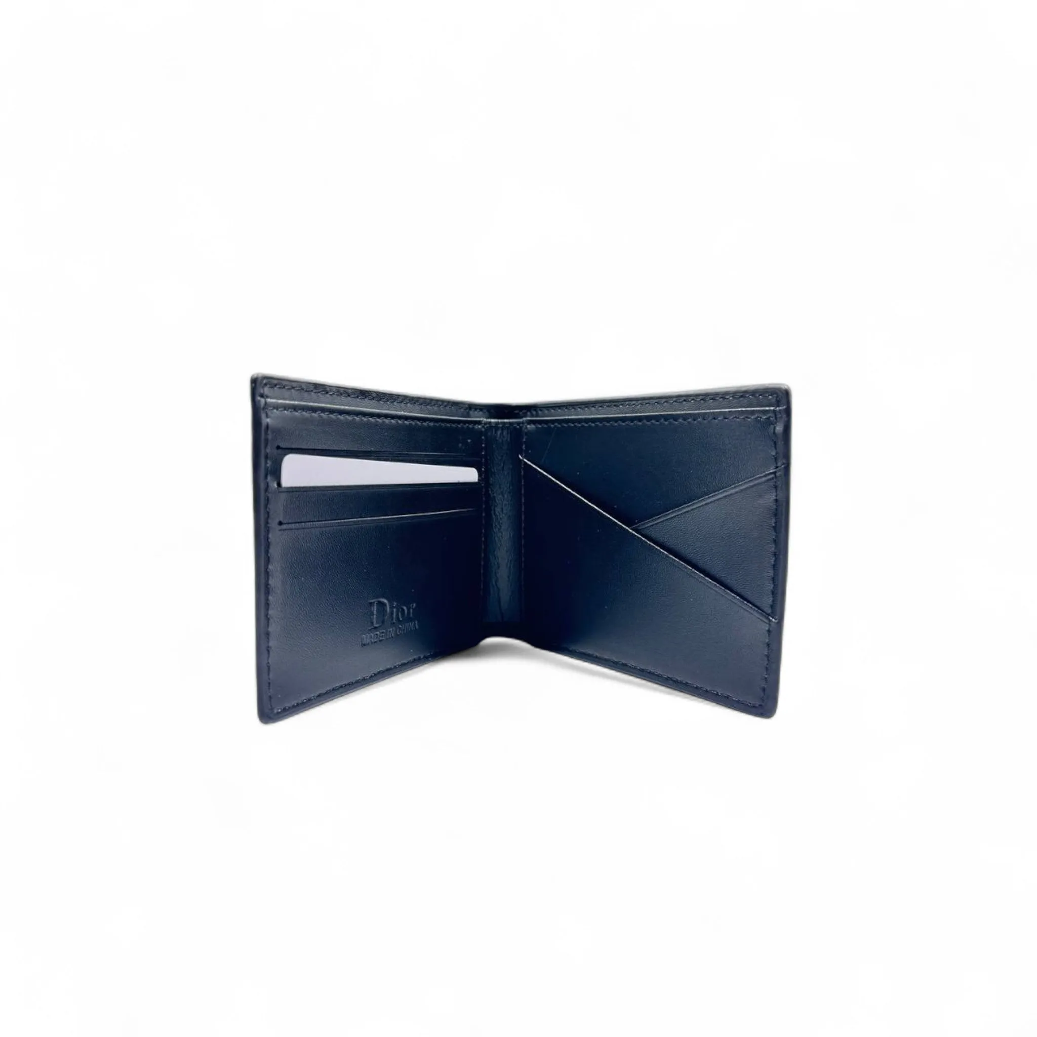 🖤 Dior Oblique Embossed Black Leather Wallet – Men’s Luxury Bifold 🖤