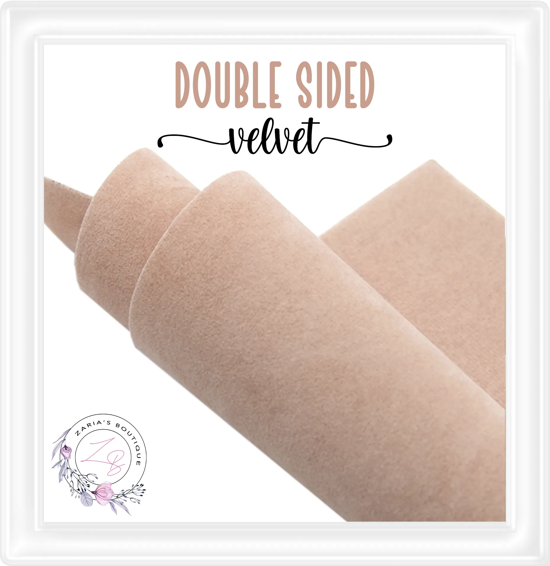 ⋅  Double-Sided Velvet  ⋅  BLUSH ⋅ 0.88mm  ⋅