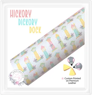 ⋅ Hickory Dickory Dock ⋅ Premium Custom Printed Vegan Faux Leather ⋅