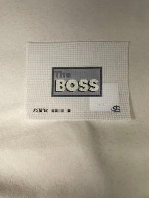 * Jeni Sandberg JS127B  The Boss Paperweight Canvas- Greyscale and Bold