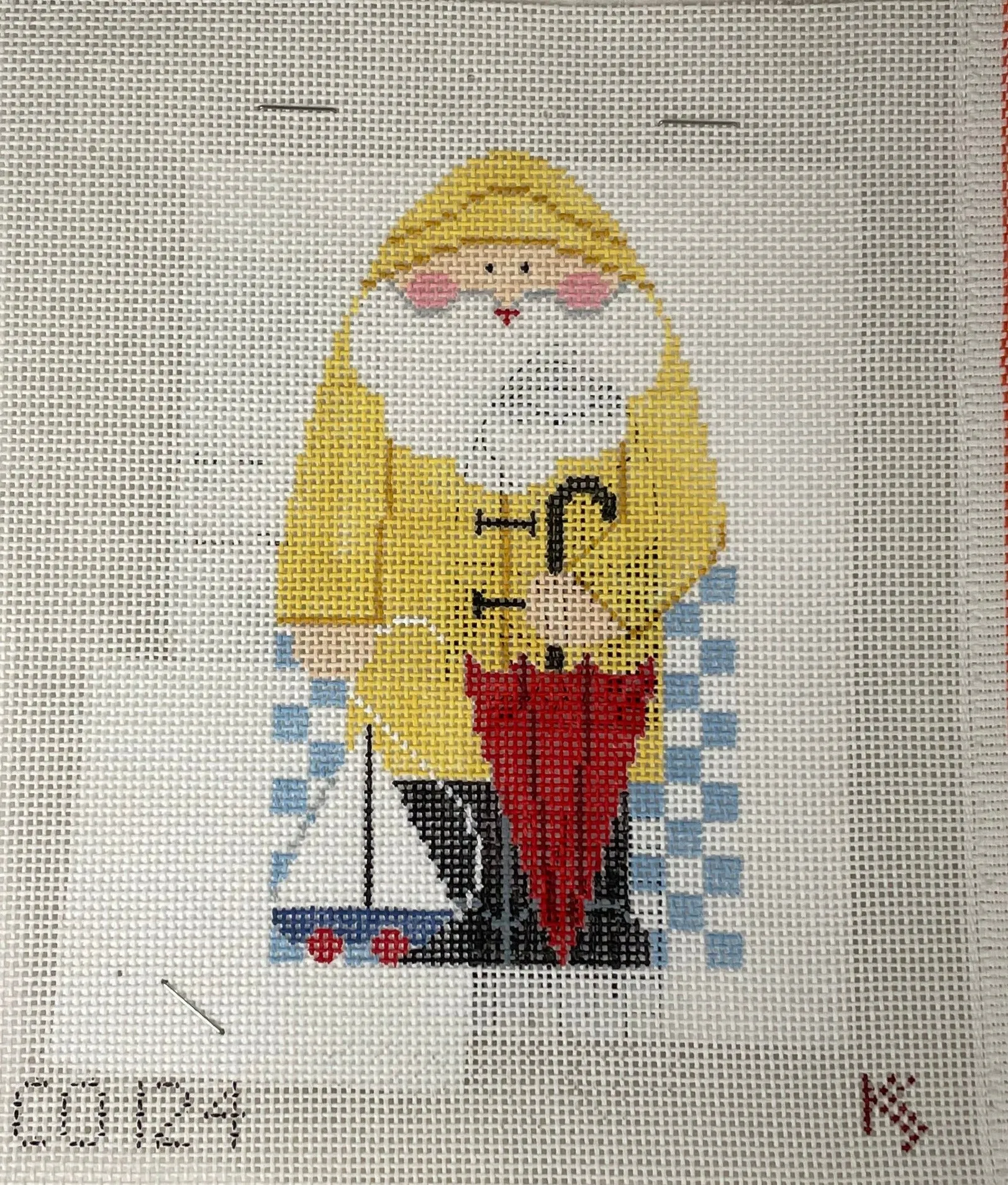 * Kathy Schenkel Designs CO124  April Santa with SG