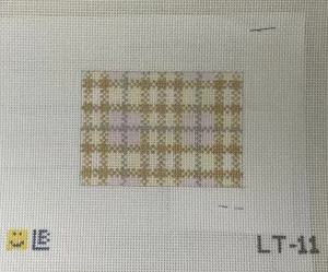 * Lauren Bloch LT11 Wedding Gold Plaid Luggage Tag