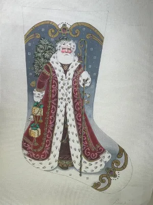 * Liz Goodrick Dillon TTAXS344 Elegant Santa Stocking- 18m