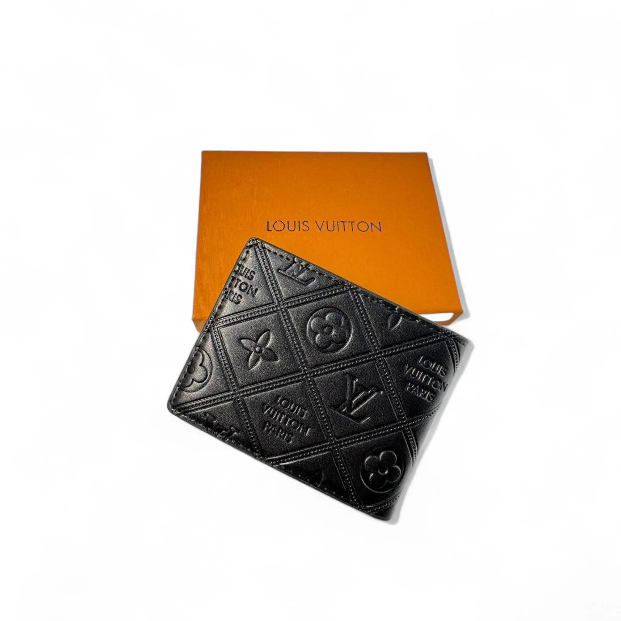 🖤 Louis Vuitton Black Embossed Leather Wallet – Men’s Luxury Bifold 🖤