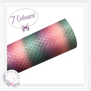 ⋅ Mermaid Scales  ⋅  Embossed Faux Leather ⋅