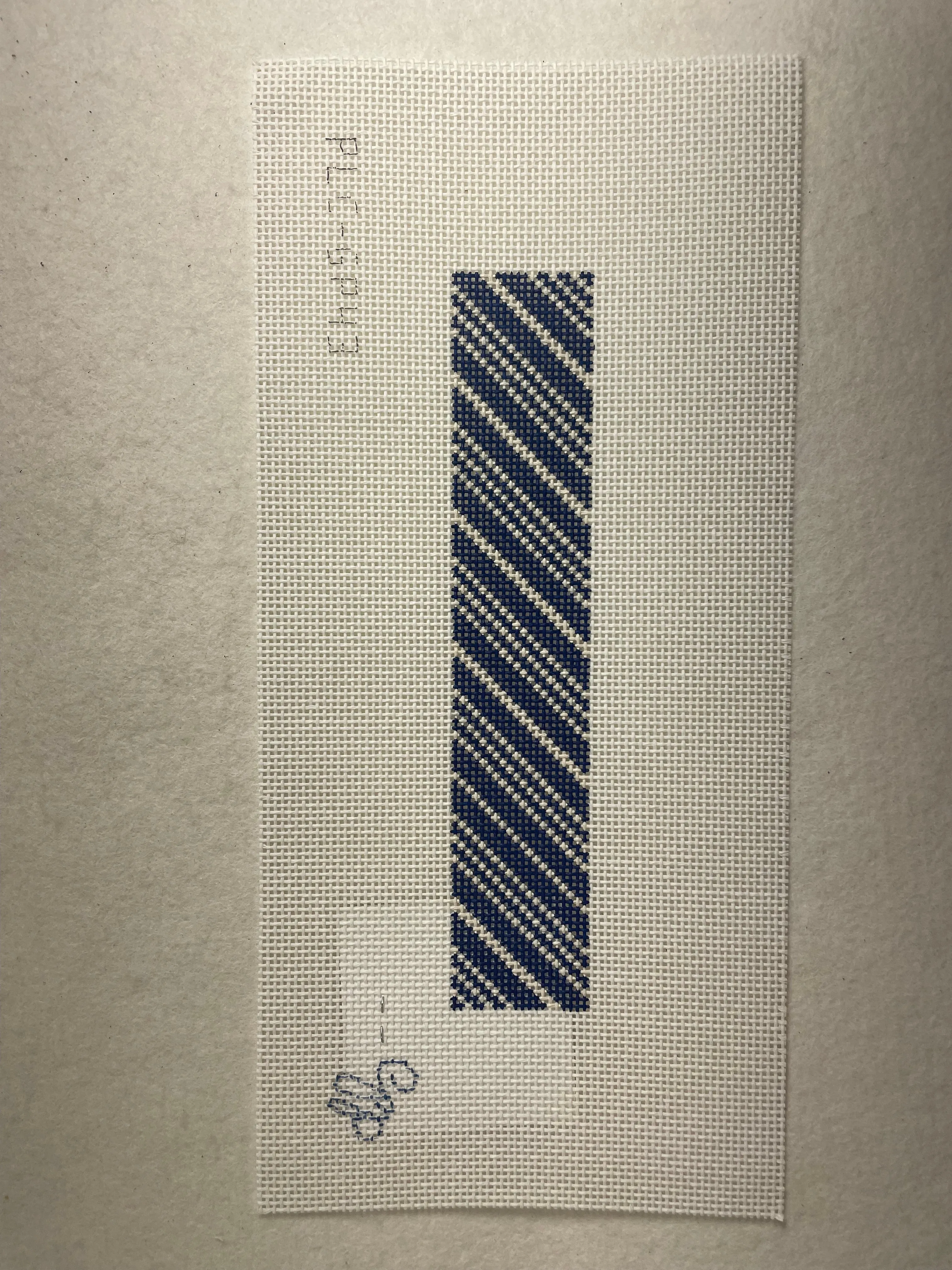 * Penny Linn WS French Stripes Key Fob- Navy