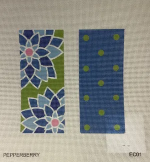 * Pepperberry Designs EC01 Graphic Flower Eyeglass Case, Blue