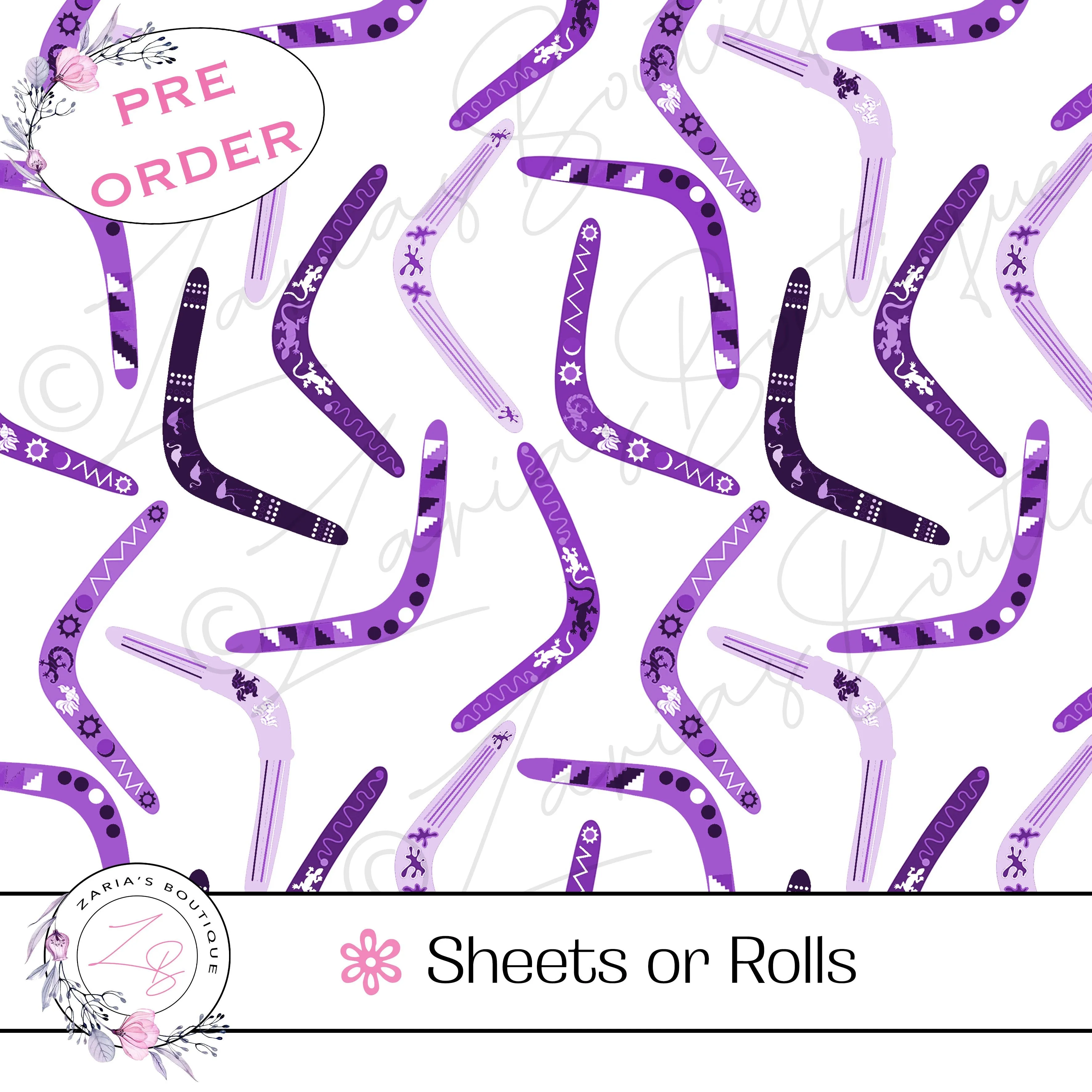 ⋅ Periwinkle Lizards ⋅ Custom Printed Australiana Vegan Faux Leather ⋅