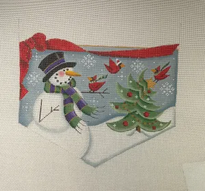 * Rebecca Wood 1480A Cardinal Christmas Stocking Cuff- 13 mesh