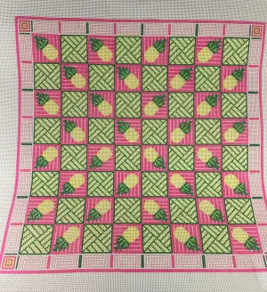 * SCT Designs KCD2502 Pineapple Gameboard - Pink and Green
