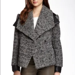 - Stella &amp; Jamie Grenoble Faux Leather/wool jacket
