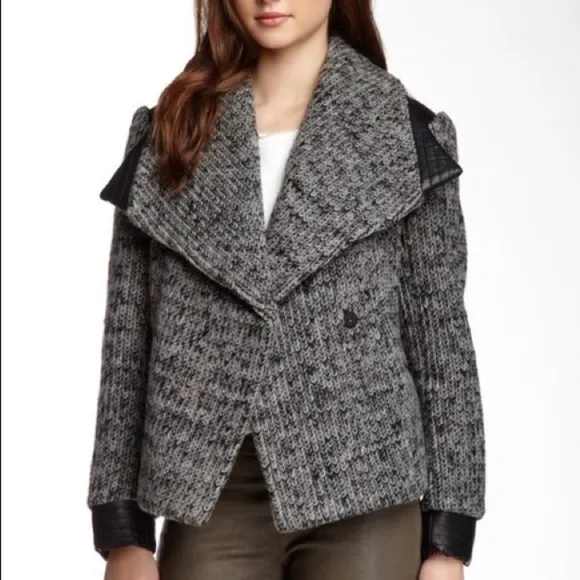 - Stella &amp; Jamie Grenoble Faux Leather/wool jacket