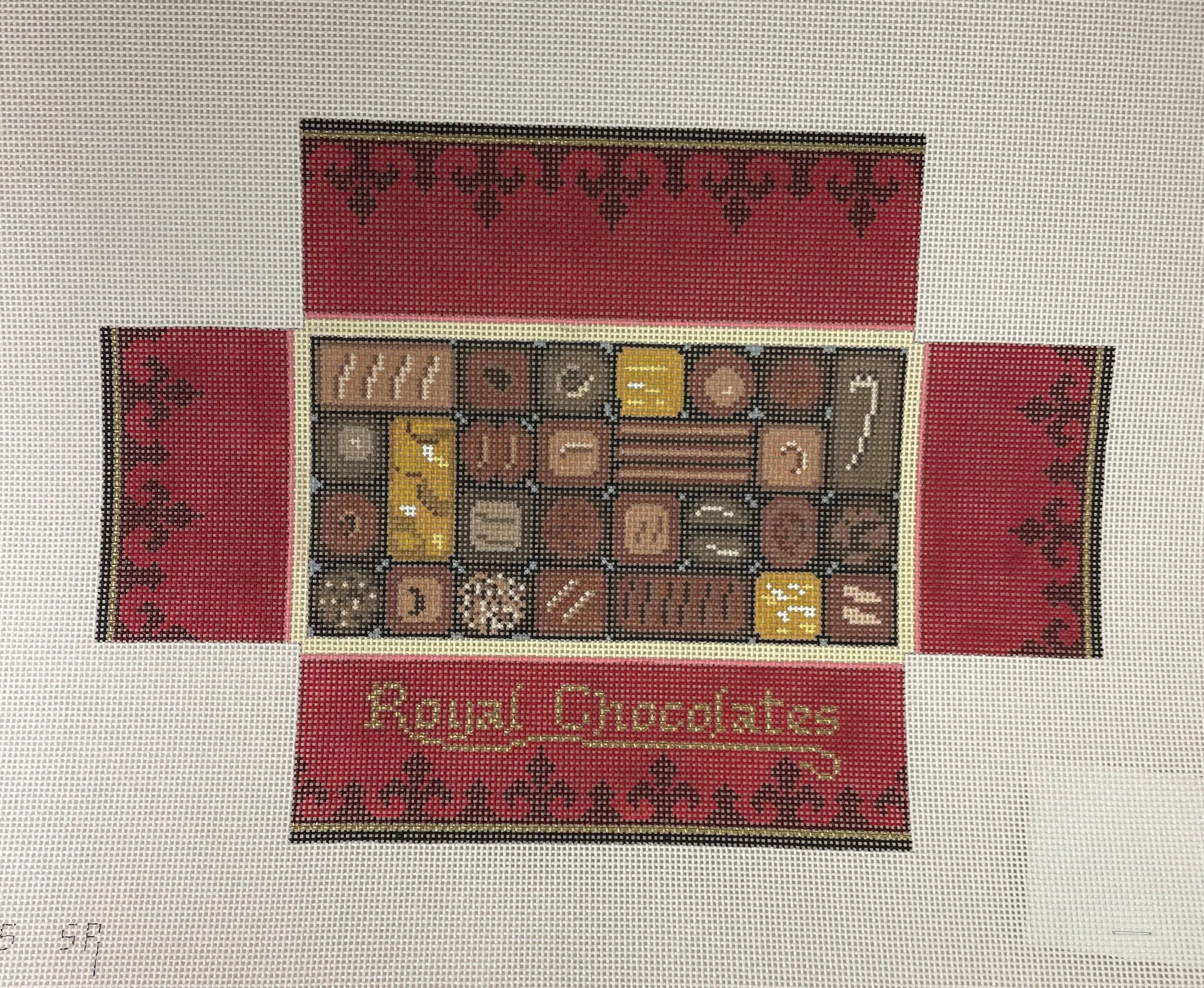 * Susan Roberts Needlepoint 0395 Box of Chocolates Brick Cover 13m
