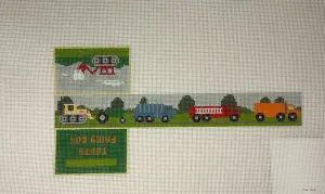 * Susan Roberts Needlepoint 1081T Tooth Fairy Box- Trucks