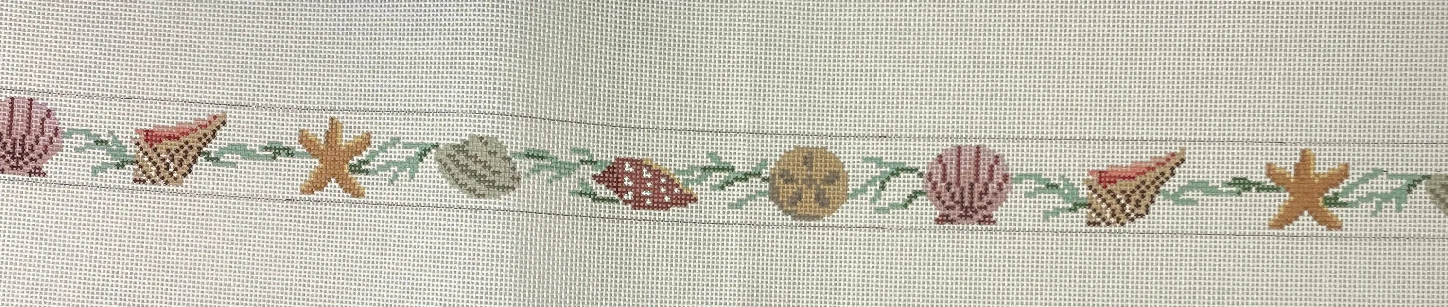 * Susan Roberts Needlepoint 3571 Sea Shells and Seaweed Belt- 18m