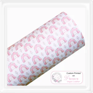 ⋅  Teddy Rainbows ⋅ Custom Printed Premium Vegan Faux Leather ⋅