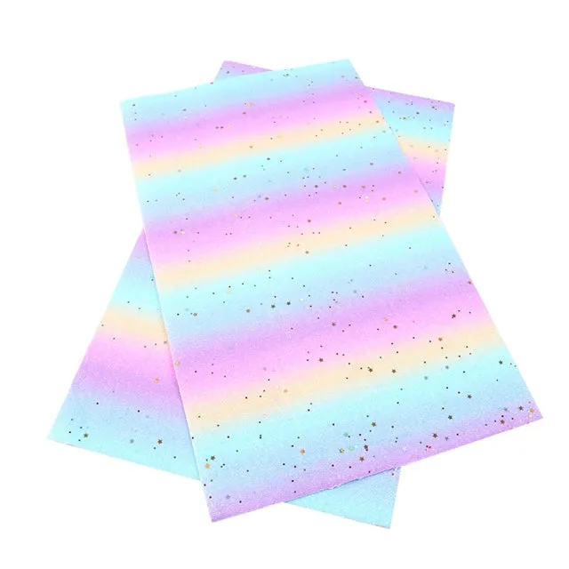 ⋅ Twinkle Twinkle ⋅  Starry Striped Glitter Faux Leather ⋅