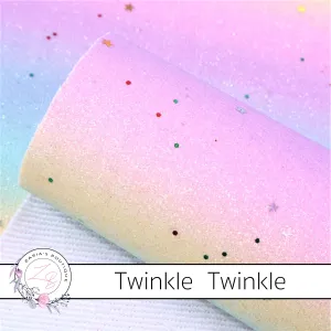 ⋅ Twinkle Twinkle ⋅  Starry Striped Glitter Faux Leather ⋅