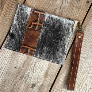 136 Make-up bag - Salt/Pepper w/ Burnt Brands