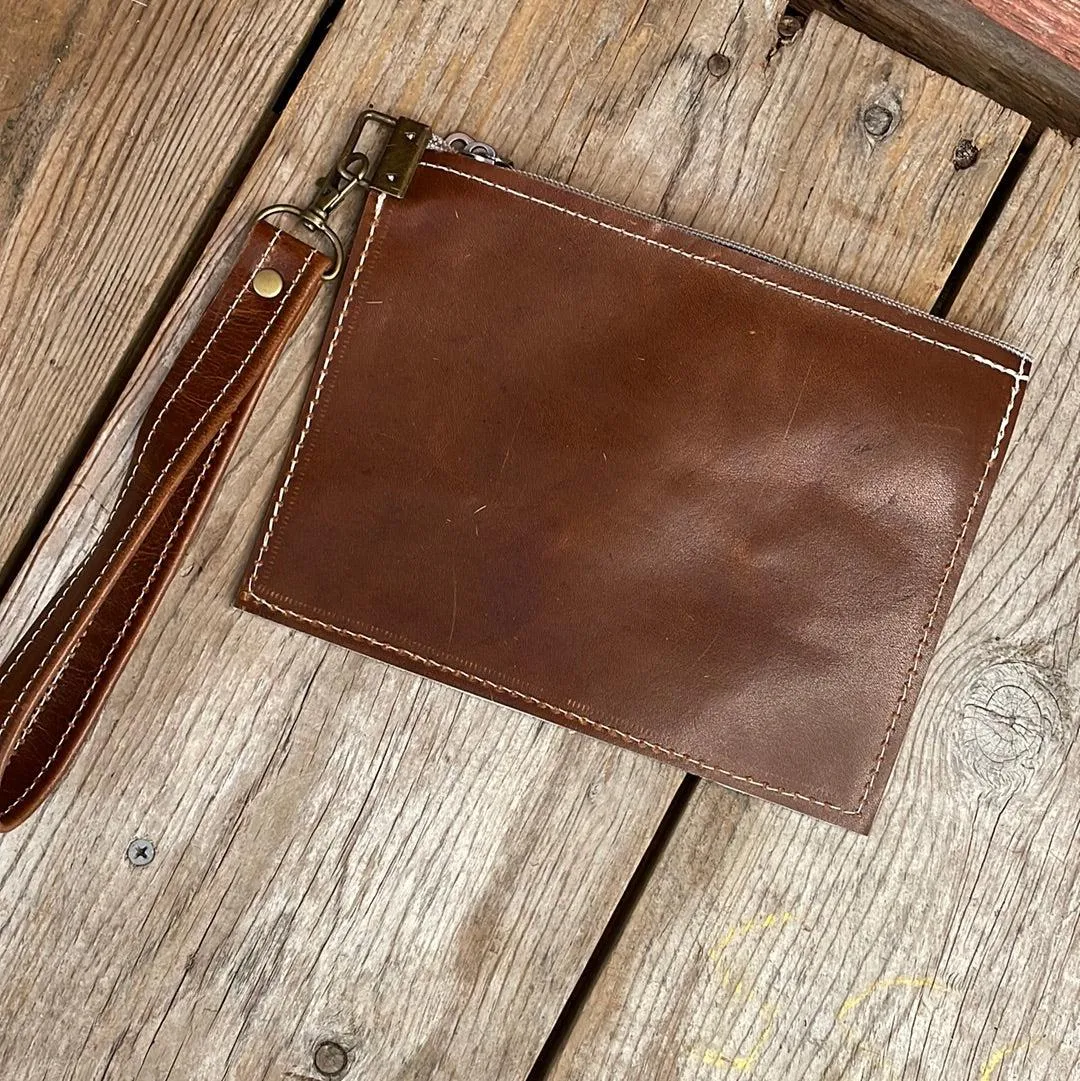 136 Make-up bag - Salt/Pepper w/ Burnt Brands