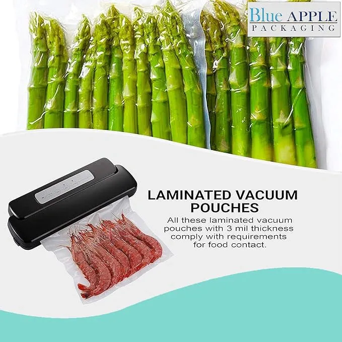 14X20 inches Vacuum Seal Bags for Food Packaging 3 Mil Co-Extruded
