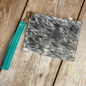 167 Make-up bag - Black & White w/ Agave Laredo