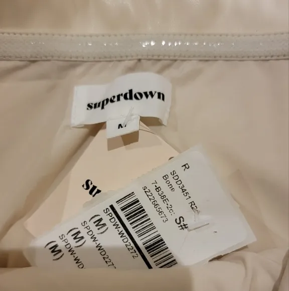 2pc SET $84 Superdown Faux Leather Top AND Skirt MEDIUM