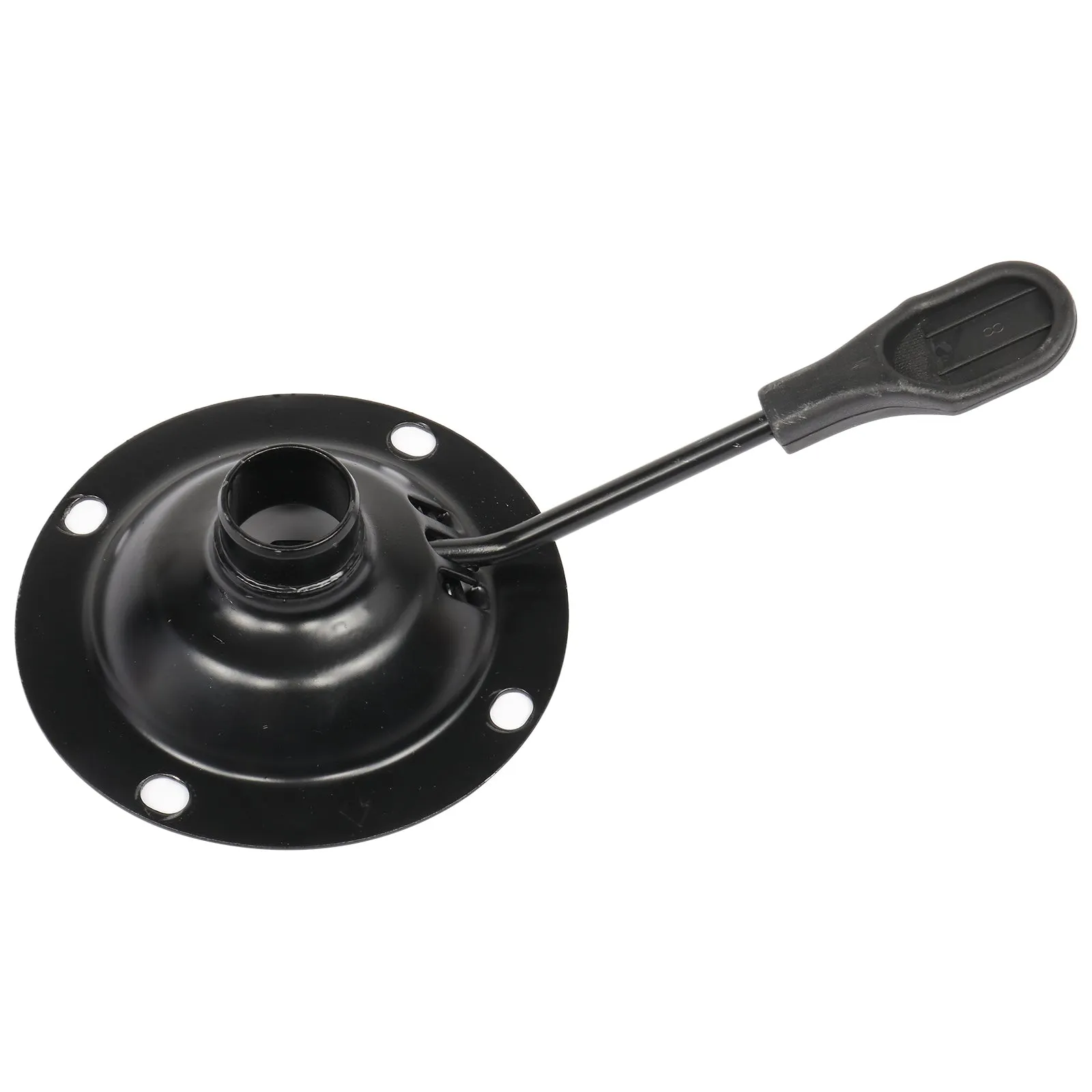 360° Rotatable Round Bar Stool in Black with Chrome-Plated Detailing