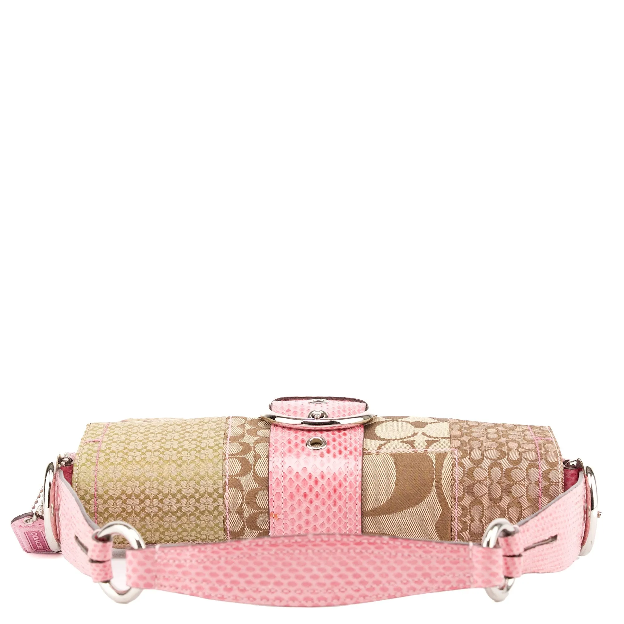 3689 Beige Pink Snake Soho Shoulder Bag