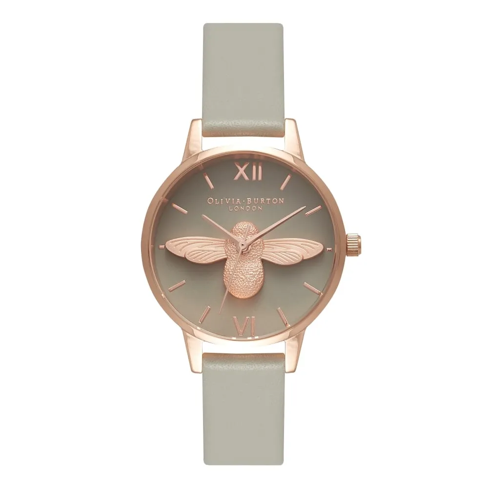 3D Bee Midi Grey Dial and Rose Gold Watch