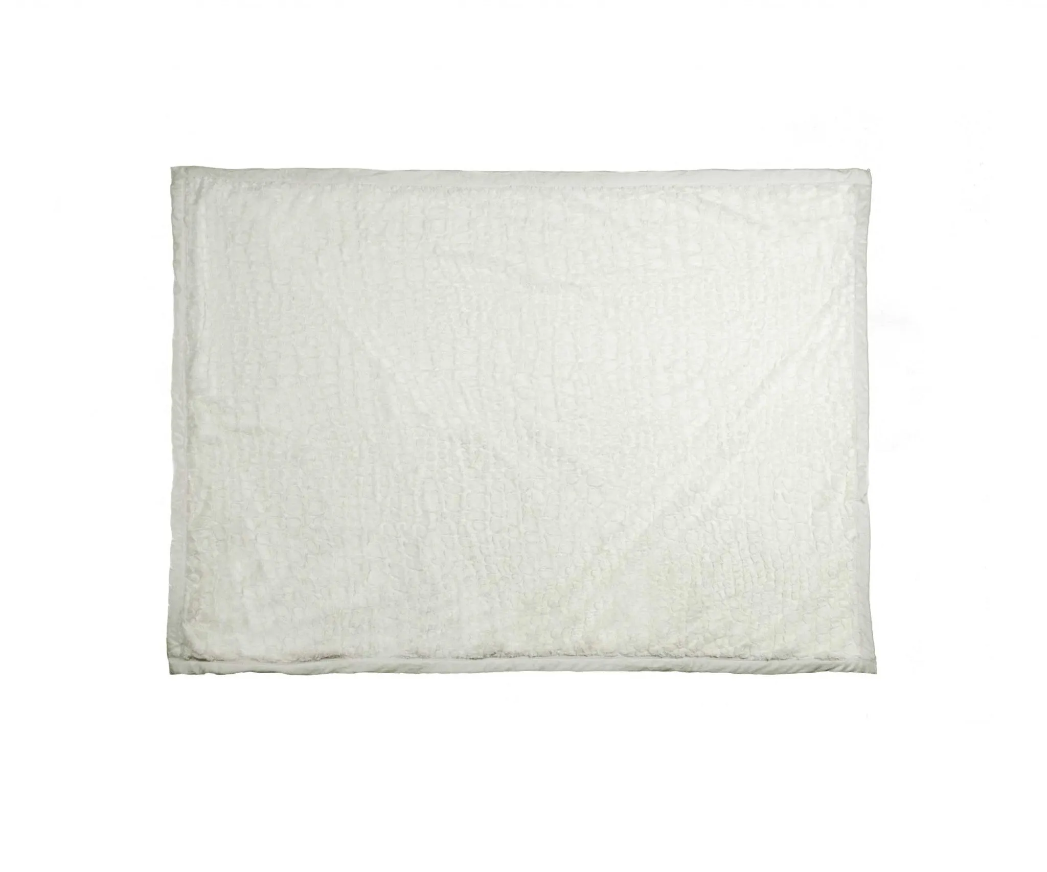 50" x 70" Ivory Mink Faux Hide Throw