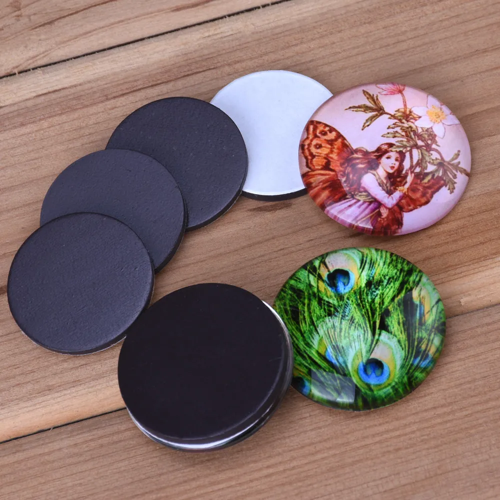 55mm Rubber Magnetic Fridge Magnets Button Round Kitchen Magnets DIY Button Magnet 20pcs