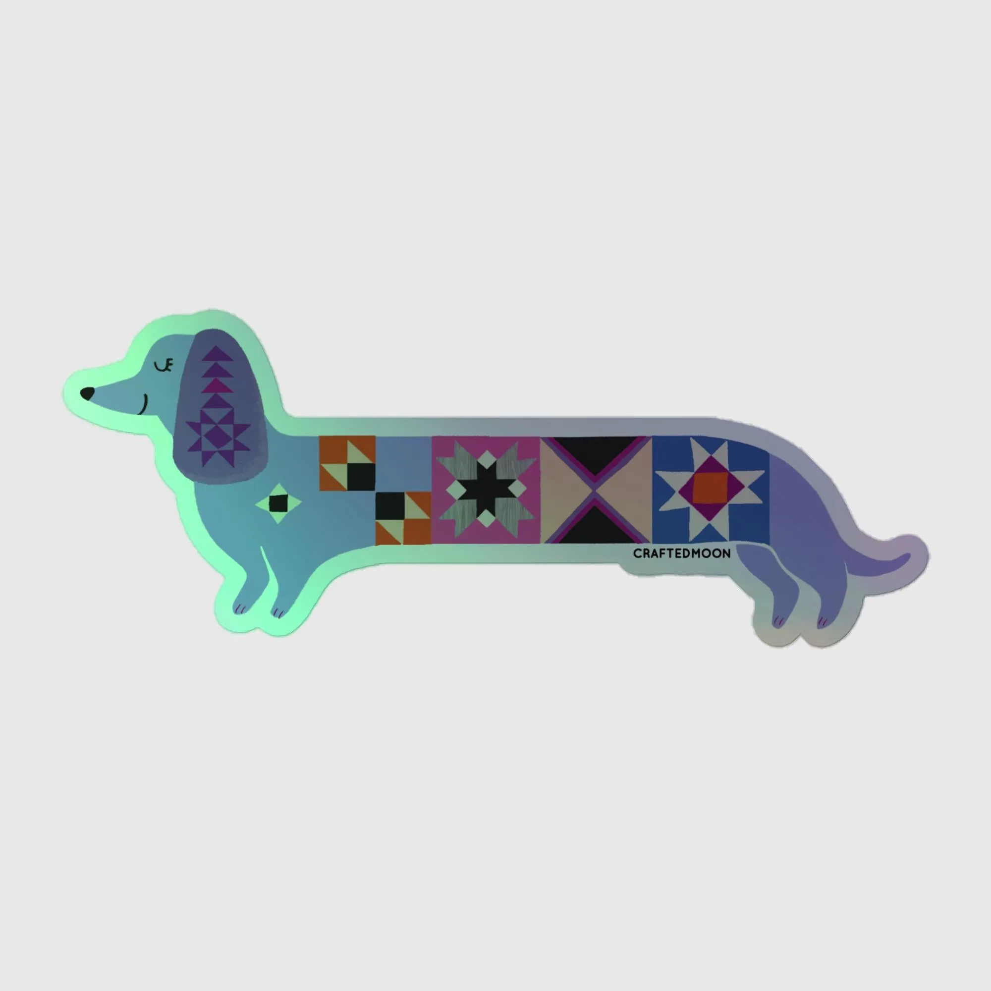 5.5" Long Dog Holographic sticker