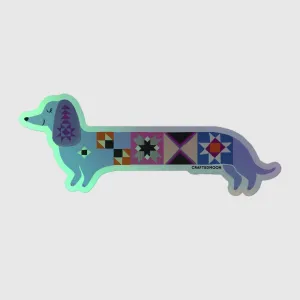 5.5" Long Dog Holographic sticker