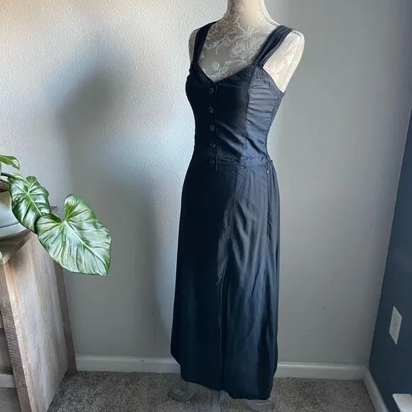 Abercrombie &amp; Fitch Slit Midi Skirt and Tank Set in Black