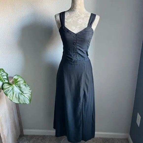 Abercrombie &amp; Fitch Slit Midi Skirt and Tank Set in Black