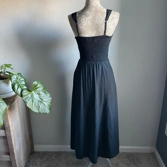 Abercrombie &amp; Fitch Slit Midi Skirt and Tank Set in Black
