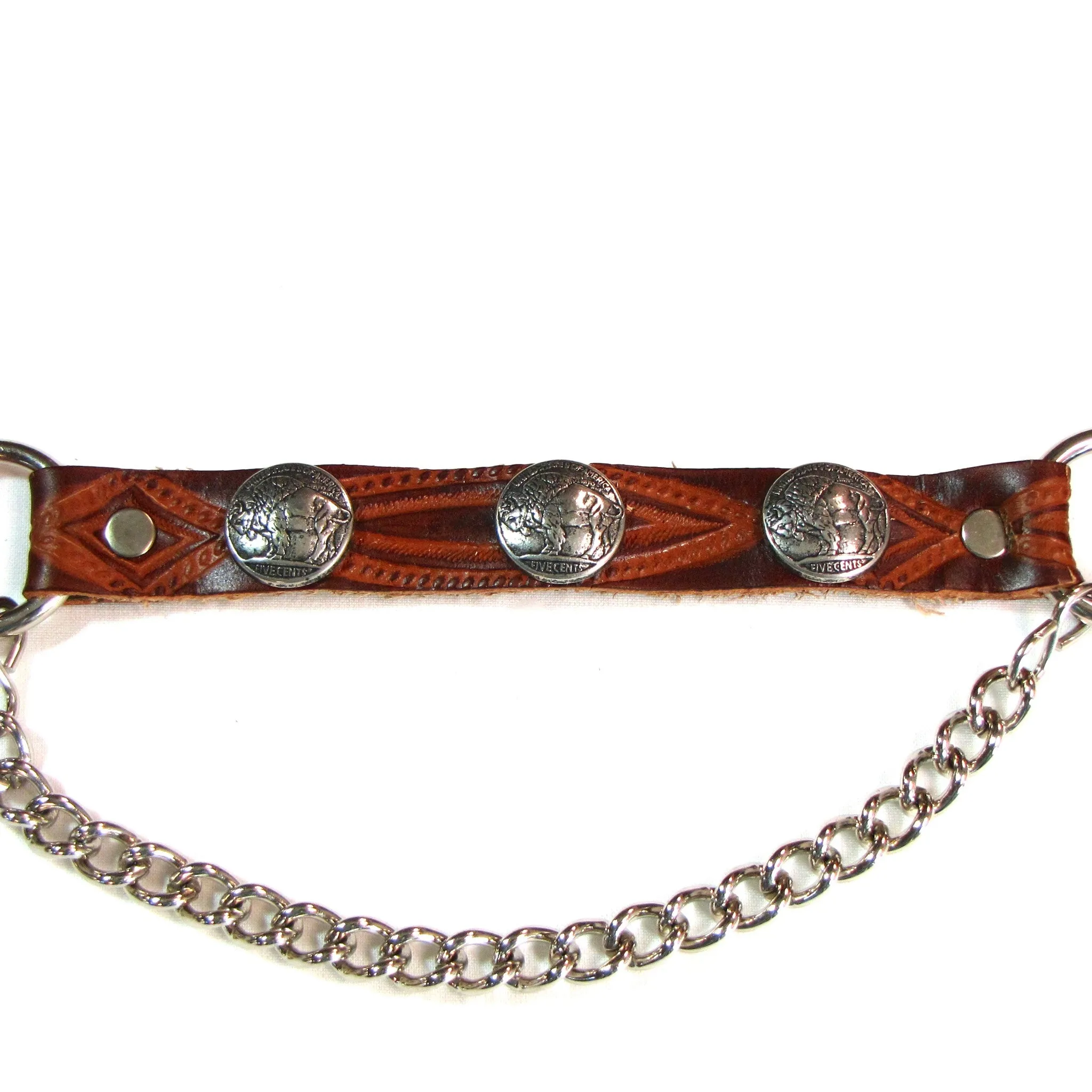 ABS16-UB  Antique Finish Boot Chain- Buffalo Nickel