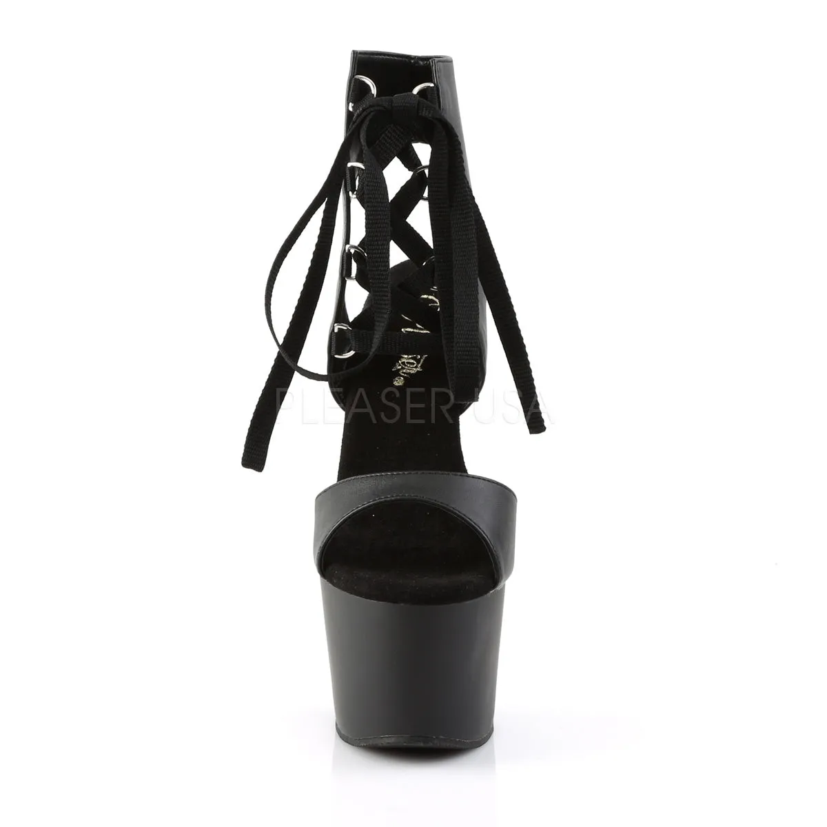 ADORE-700-14  Black Faux Leather/Black Matte