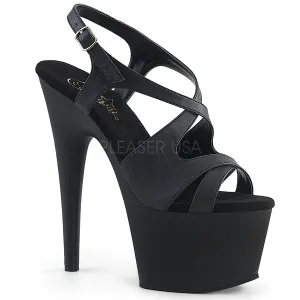 ADORE-730  Black Faux Leather/Black Matte