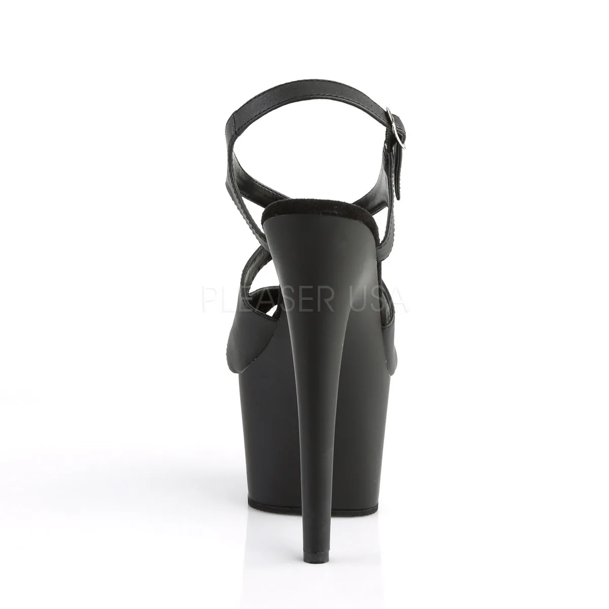 ADORE-730  Black Faux Leather/Black Matte