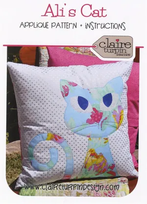 Ali's Cat Applique Pattern by Instructions by Claire Turpin Design