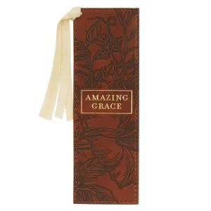 Amazing Grace Honey Brown Faux Leather Page Marker