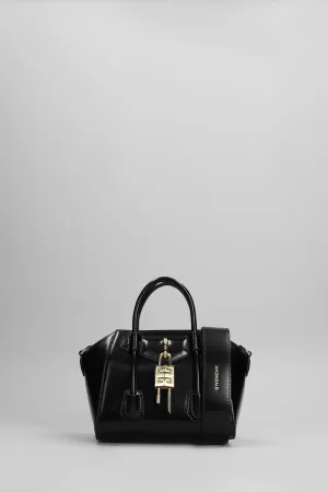 Antigona lock toy Shoulder bag in black leather