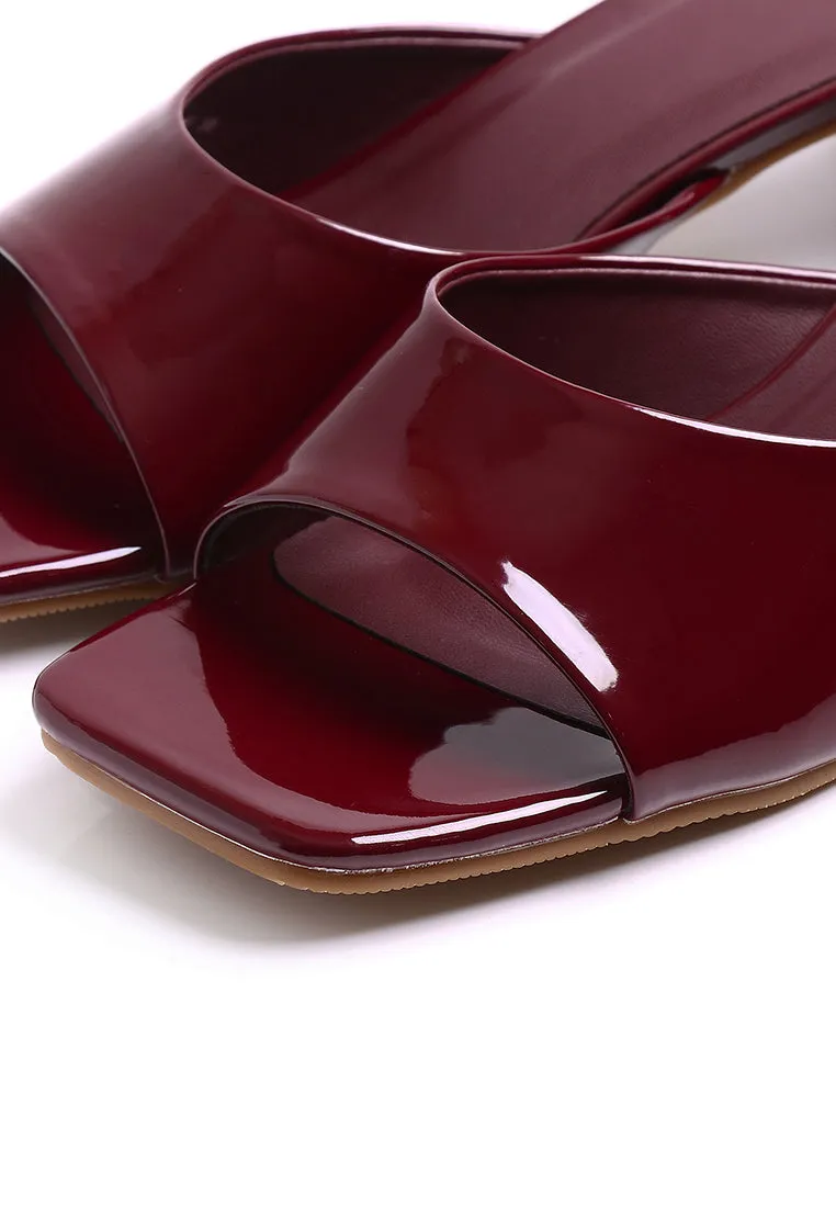 Aria Heels In Patent (Maroon)