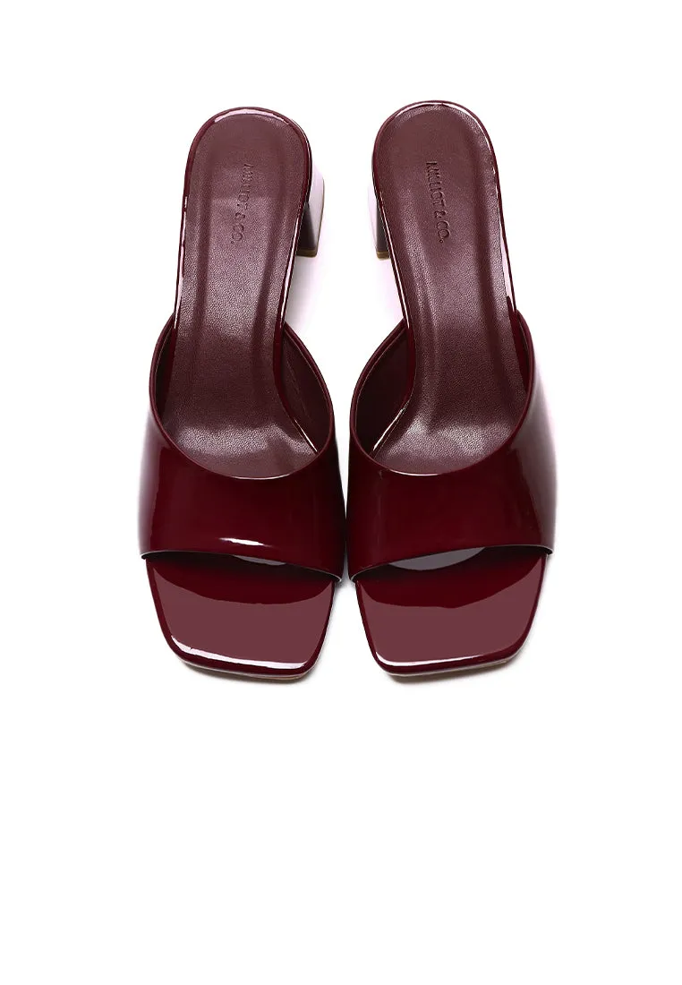 Aria Heels In Patent (Maroon)